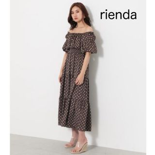 リエンダ(rienda)のrienda 2WAYドットティアードOPS(ロングワンピース/マキシワンピース)