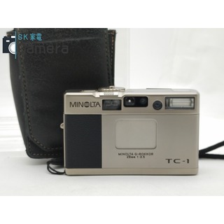 コニカミノルタ(KONICA MINOLTA)のMINOLTA TC-1 G-ROKKOR 28ｍｍ F3.5 ケース付 ミノルタ コンパクトフィルムカメラ 美品(フィルムカメラ)