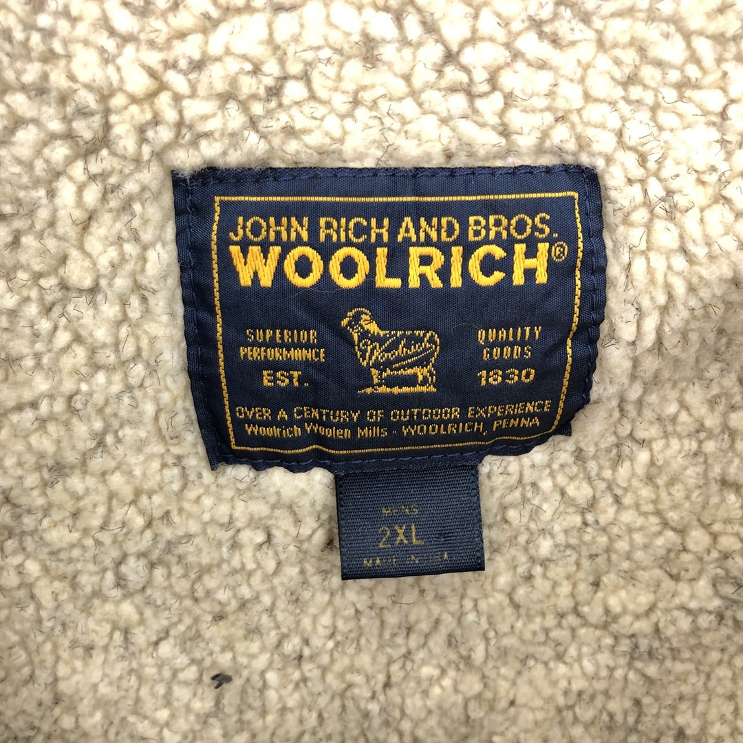 WOOLRICH(ウールリッチ)の古着 90年代 ウールリッチ WOOLRICH チェック柄 ウールボアベスト USA製 メンズXXL ヴィンテージ /eaa397843 メンズのトップス(ベスト)の商品写真