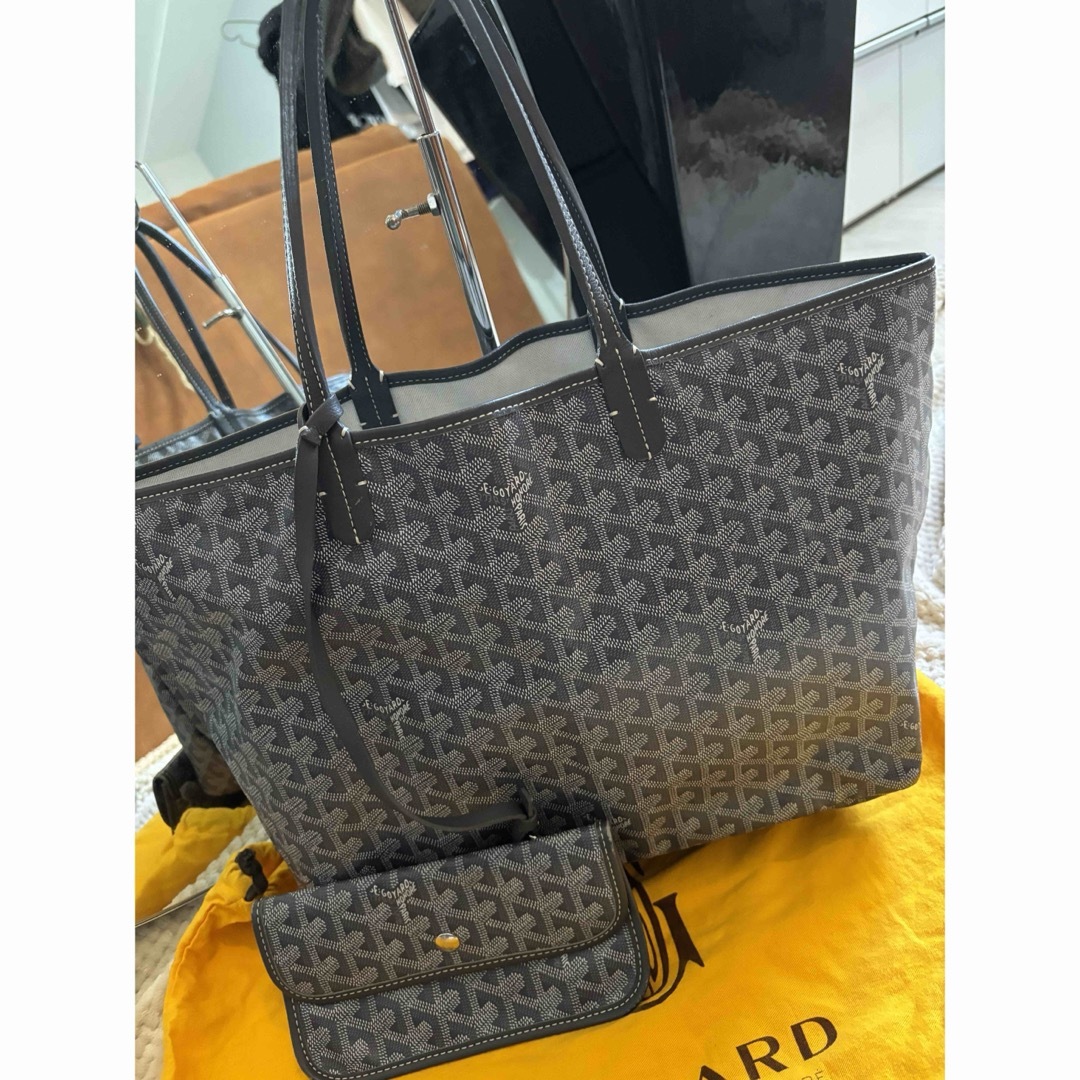 正規店仕入れの GOYARD ゴヤール サンルイ PM グレー トートバッグ