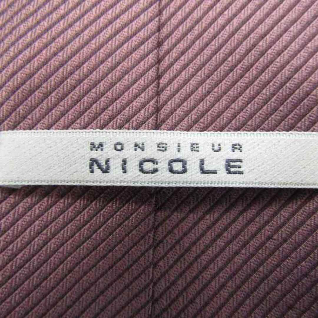 NICOLE(ニコル)のニコル ブランド ネクタイ シルク 無地ソリッド メンズ パープル NICOLE メンズのファッション小物(ネクタイ)の商品写真