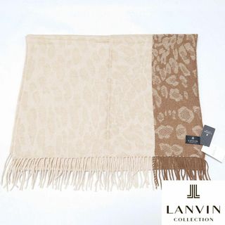 ランバンコレクション(LANVIN COLLECTION)の【新品タグ付き】ランバンコレクション カシミヤ100%大判ストール 柄(ストール/パシュミナ)