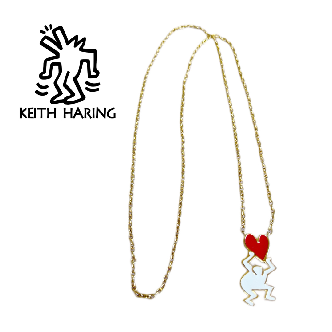 KEITH HARING(キースヘリング)の★Keith Haring キースヘリング ロゴリング ユニセックス 男女兼用 メンズのアクセサリー(ネックレス)の商品写真