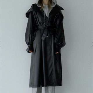 MELT THE LADY wing collar trench coat- MELT THE LADY wing collar trench coat-