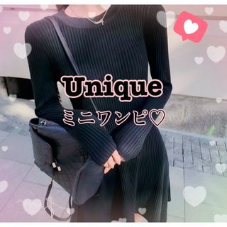 【unique】ニットワンピース　Mサイズ(ニット/セーター)