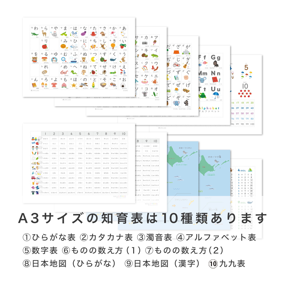 【A3-日本地図（漢字）】A3サイズ 都道府県 県庁所在地 日本地図ポスター キッズ/ベビー/マタニティのおもちゃ(知育玩具)の商品写真