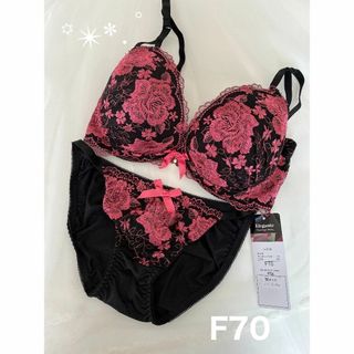 ブラショーツセット…•᎑•… F70/Mブラック ◇◇単品シリーズF70_18(ブラ&ショーツセット)