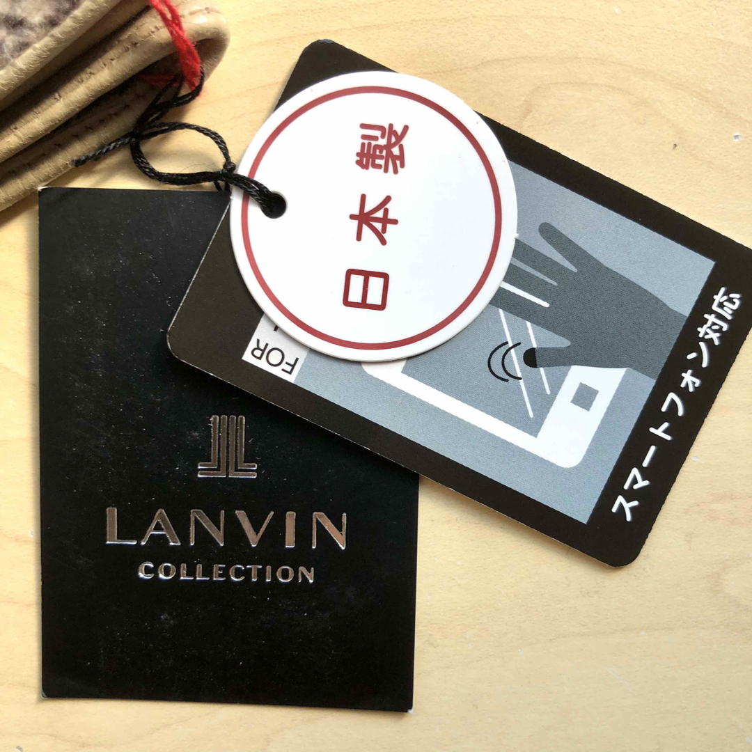 LANVIN COLLECTION(ランバンコレクション)の★新品★ランバンコレクション　メンズ　レザー手袋　チェック柄　スマホ対応　日本製 メンズのファッション小物(手袋)の商品写真