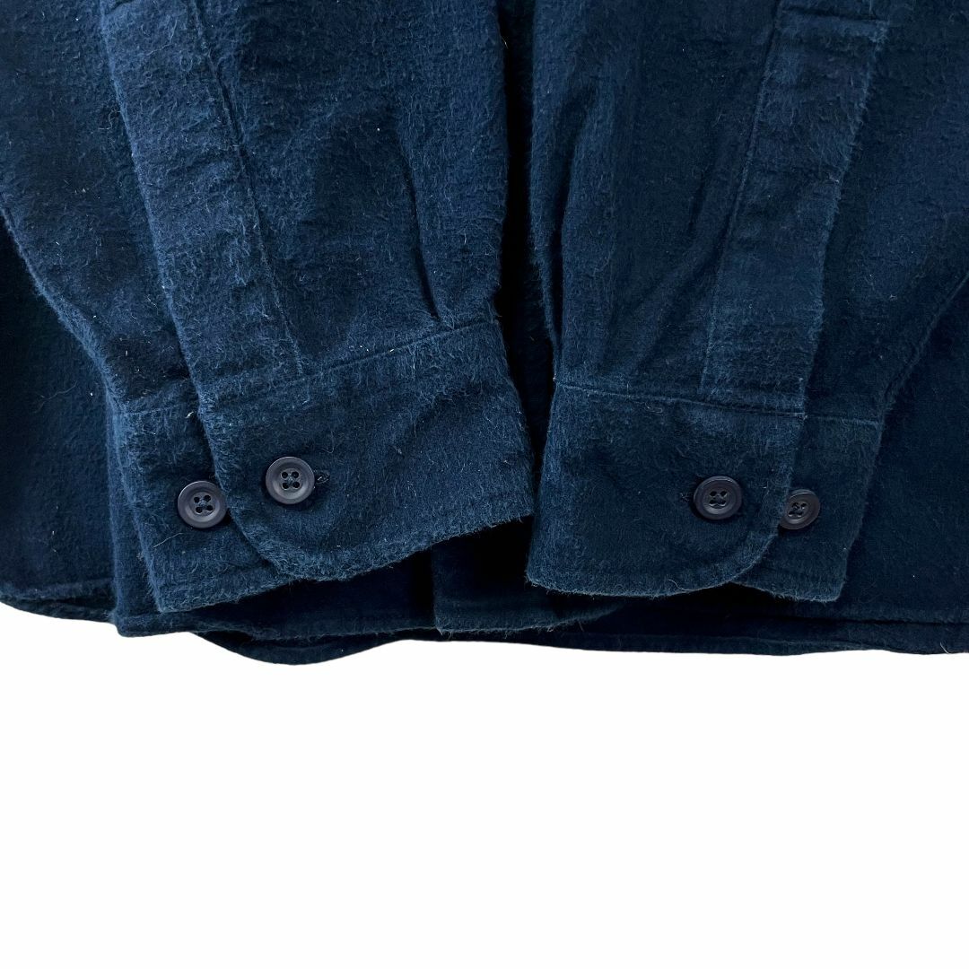 L.L.Bean(エルエルビーン)のエルエルビーン シャモアクロスシャツ 長袖シャツ 秋冬 厚手 ネイビー 紺 L メンズのトップス(シャツ)の商品写真