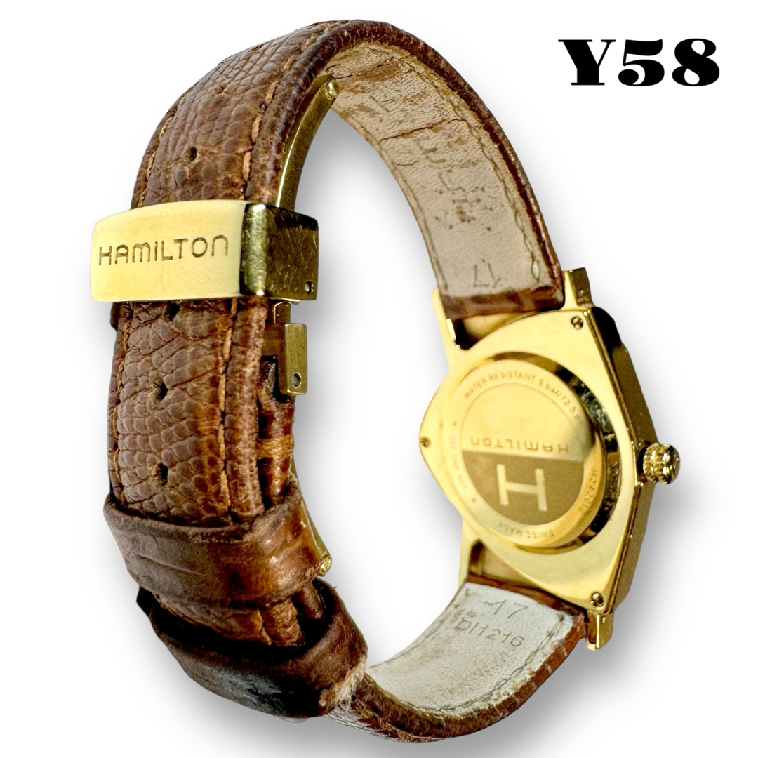 Hamilton(ハミルトン)の人気品！ HAMILTON ベンチュラ H243010 ゴールド ブラウン 金茶 メンズの時計(腕時計(アナログ))の商品写真