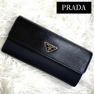 プラダ(PRADA)の⋟極希少品⋞ 美品 / プラダ ダブルマテリアルコンチネンタルウォレット(長財布)