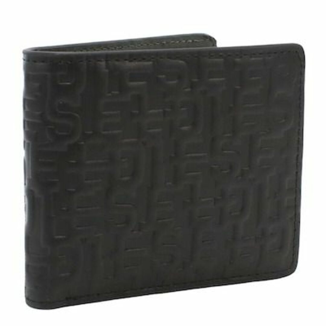 折り財布【新品】ディーゼル ２つ折り財布 X09338 ブラック メンズ レディース
