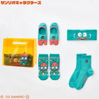 サンリオ(サンリオ)の最終値下げ!!  ハンギョドン　3足組ソックス ＋ ヘアバンド サウナ 温泉(キャラクターグッズ)