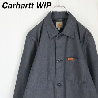 カーハートダブリューアイピー(Charhartt WIP)の【希少】カーハートWIP／カバーオール　レザーロゴ　チャコールグレー　M　シャツ(カバーオール)