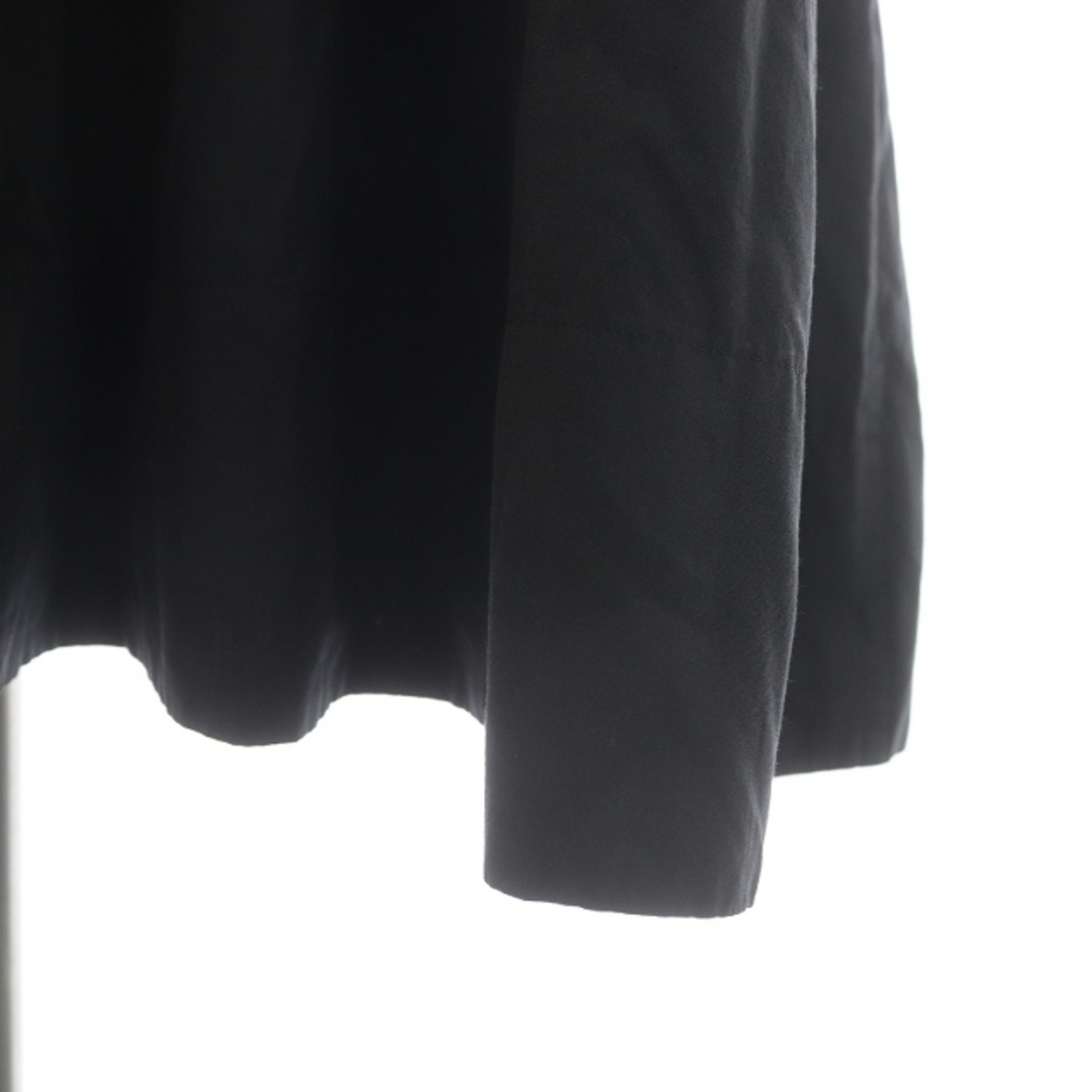 MARGARET HOWELL(マーガレットハウエル)のマーガレットハウエル タックフレアワンピース ひざ丈 五分袖 絹 S チャコール レディースのワンピース(ひざ丈ワンピース)の商品写真