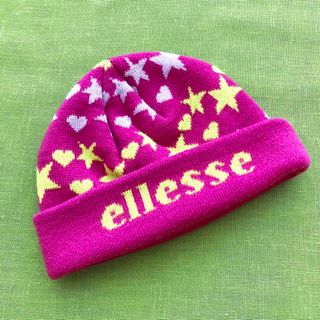 エレッセ(ellesse)のエレッセ ellesse スキー帽 ニット帽 ピンク 帽子 防寒 子供 キッズ(帽子)