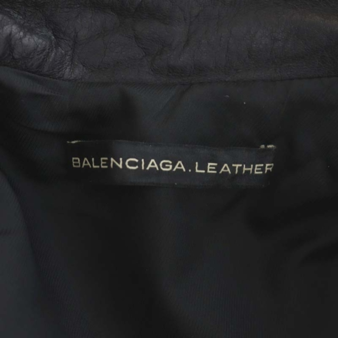 Balenciaga(バレンシアガ)のバレンシアガ ラムレザーダブルライダースジャケット アウター 黒 256302 レディースのジャケット/アウター(ライダースジャケット)の商品写真