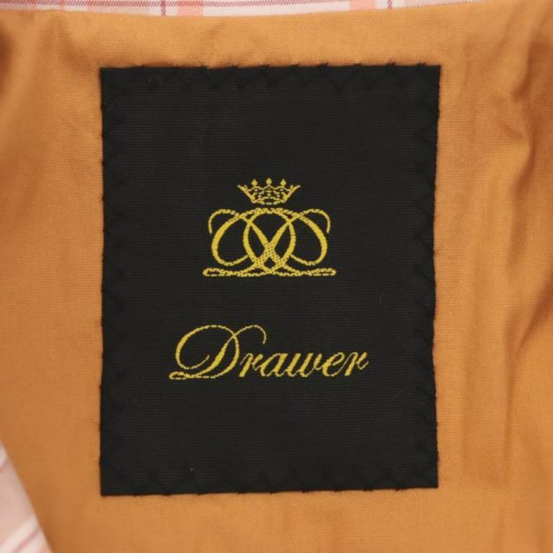 Drawer(ドゥロワー)のドゥロワー ピンクタータンチェックダブルコート ロング チェスター ピンク レディースのジャケット/アウター(その他)の商品写真