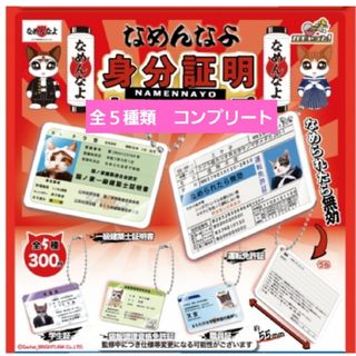 なめんなよ身分証明カードストラップガチャガチャ　フルコンプ　運転免許証　学生証(キャラクターグッズ)