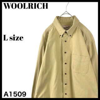 ウールリッチ(WOOLRICH)の90s USA製 WOOLRICH ウールリッチ 秋冬 長袖シャツ L ベージュ(シャツ)