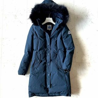 ケープハイツ(Cape HEIGHTS)の極美品♪ケープハイツ ロングダウンコート ELLNORA ネイビー XS(ダウンジャケット)