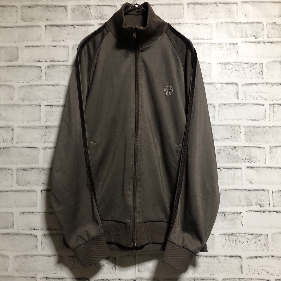 ブラウン⭐️90s Fred Perry トラックジャケット 茶刺繍月桂樹 ブラウン⭐️90s Fred Perry トラックジャケット 茶刺繍月桂樹