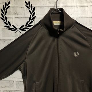 フレッドペリー(FRED PERRY)のブラウン⭐️90s Fred Perry トラックジャケット 茶刺繍月桂樹ロゴ(ジャージ)