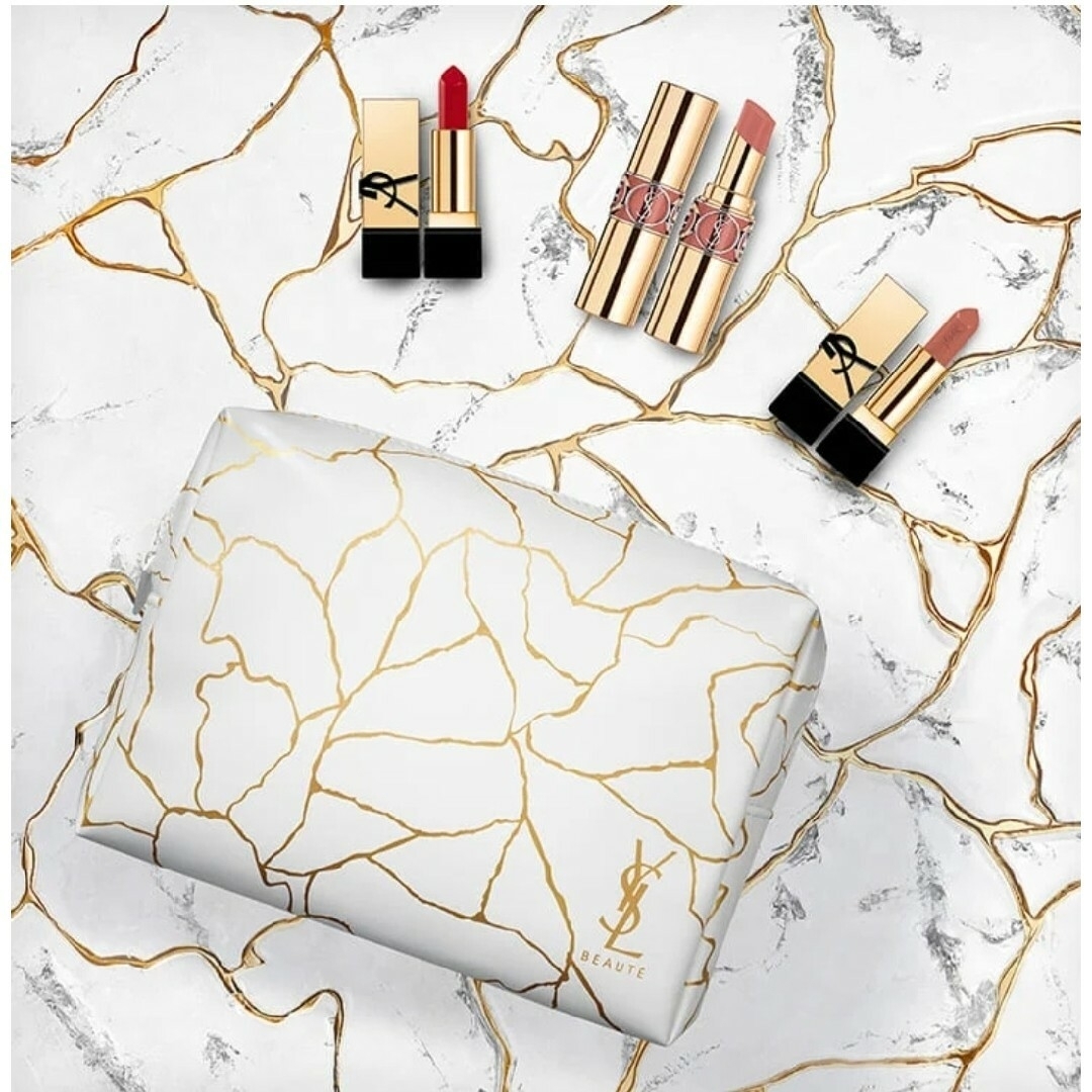 Yves Saint Laurent Beaute(イヴサンローランボーテ)のイヴ・サンローラン　クリスマスコフレ2023　ショッパー付　ミニ リップセット コスメ/美容のベースメイク/化粧品(口紅)の商品写真