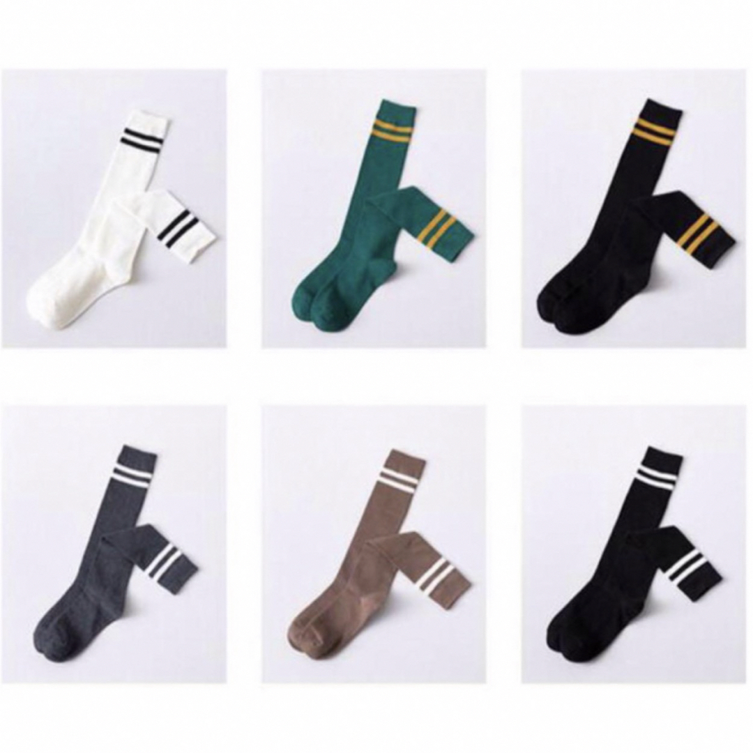 ENDOSOCKS ダブルボーダーラインのシンプルジュニアハイソックス キッズ/ベビー/マタニティのこども用ファッション小物(靴下/タイツ)の商品写真