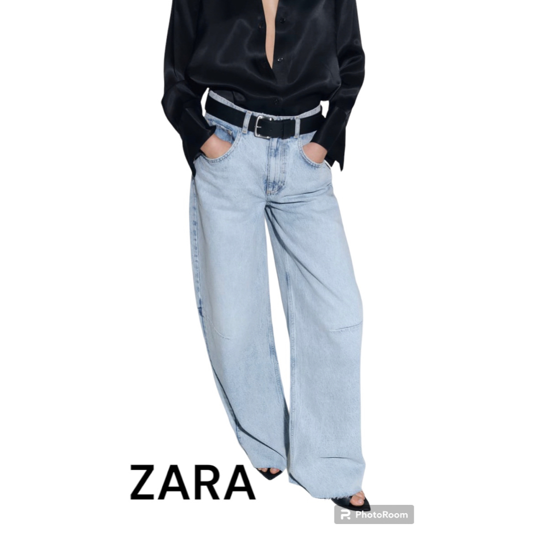ZARA(ザラ)の【phoo様専用】ZARA デニムワイドパンツ レディースのパンツ(デニム/ジーンズ)の商品写真