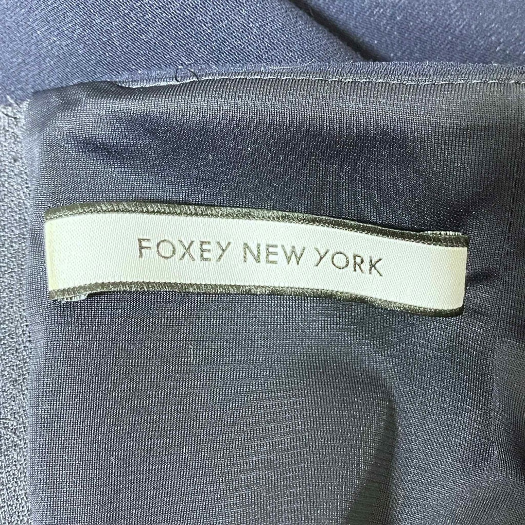 FOXEY NEW YORK(フォクシーニューヨーク)の【FOXEY NEW YORK】Aライン 膝丈パイピングワンピース ロゴジッパー レディースのワンピース(ひざ丈ワンピース)の商品写真