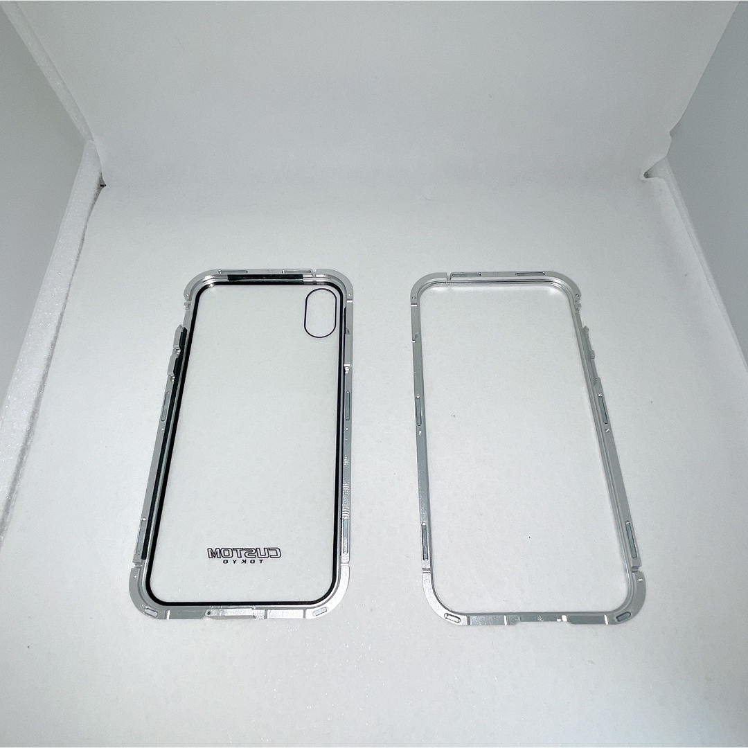 ✨人気商品✨　ゴリラガラス+アルミバンパー　ブラック iPhone XS/X スマホ/家電/カメラのスマホアクセサリー(iPhoneケース)の商品写真