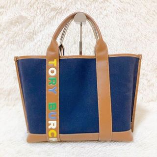 トリーバーチ(Tory Burch)の✨美品✨ トリーバーチ ペリー マルチストライプ キャンバス トートバッグ(トートバッグ)