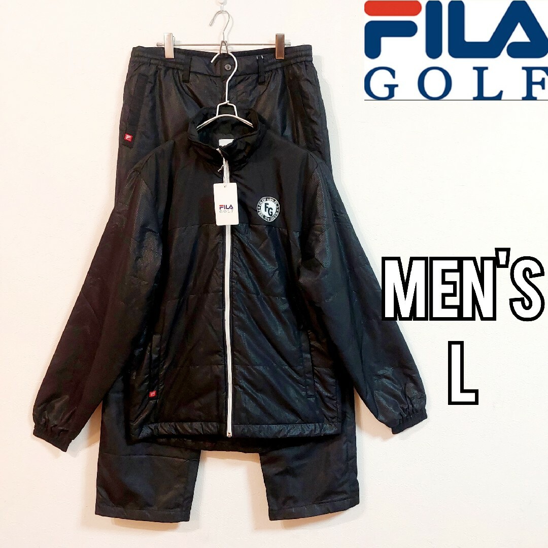 ゴルフ【FILA GOLF】新品フィラゴルフ 中綿ジャケットパンツ上下セット メンズＬ