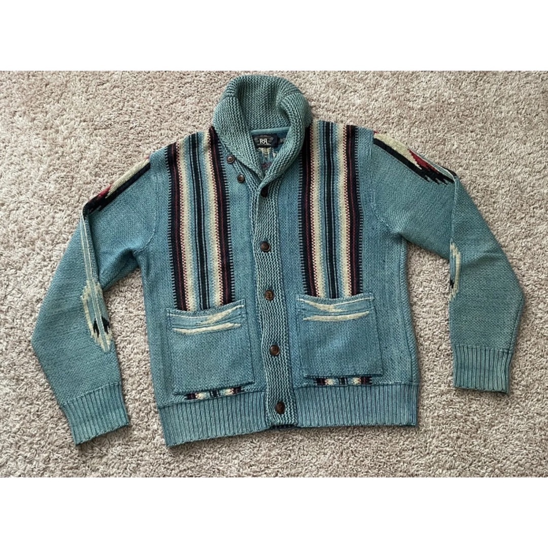 RRL - 超希少&美品!RRLネイティブニットカーディガンUSA Mサイズ RRL - 超希少&美品!RRLネイティブニットカーディガンUSA Mサイズ