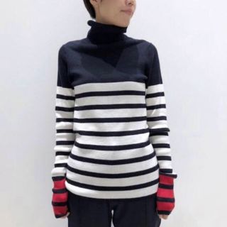 アパルトモンドゥーズィエムクラス(L'Appartement DEUXIEME CLASSE)のアパルトモン ボーダー タートルネック ニット border タートル Knit(ニット/セーター)