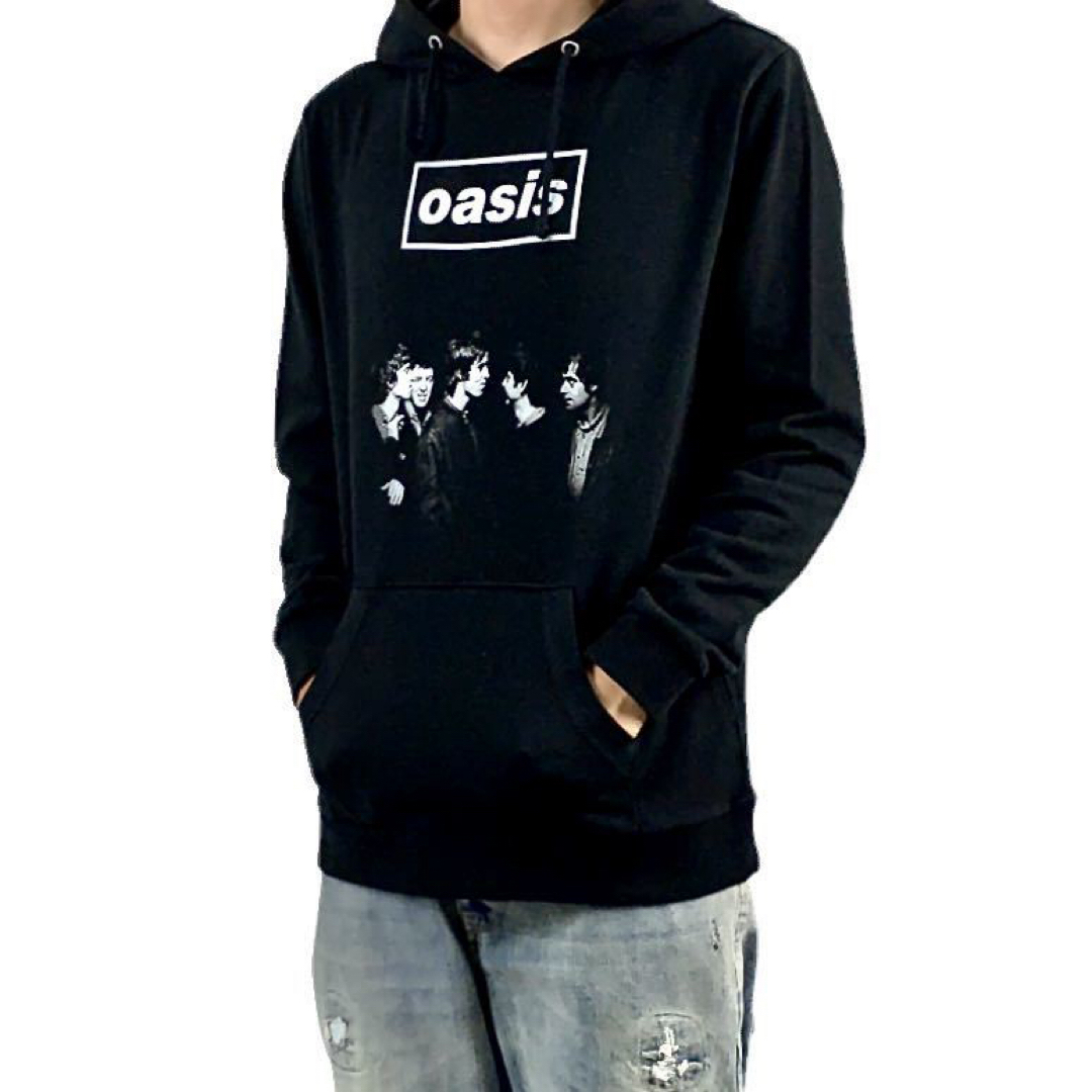 新品 インスタ映え ロック プリント パーカー oasis オアシス