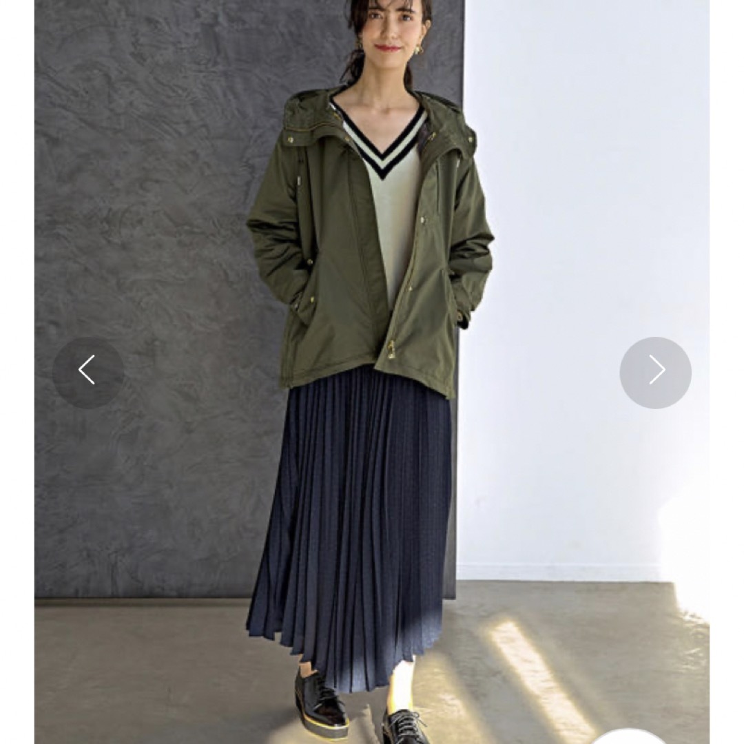 UNITED ARROWS green label relaxing(ユナイテッドアローズグリーンレーベルリラクシング)の美品　グリーンレーベルリラクシング　モッズコート　2WAY ジャンパー レディースのジャケット/アウター(モッズコート)の商品写真