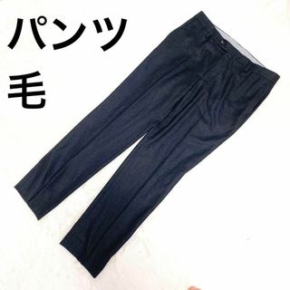 MACHINE WASHABLE 毛 ウール パンツ ズボン M インドネシア(スラックス/スーツパンツ)