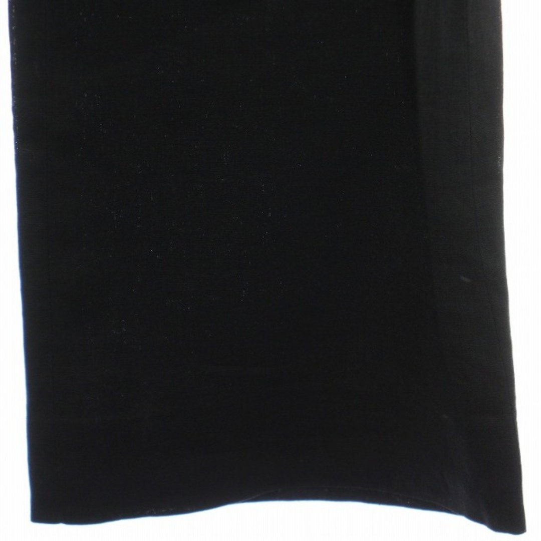Brooks Brothers(ブルックスブラザース)のブルックスブラザーズ IRISH LINEN ストレートパンツ ロング 黒 レディースのパンツ(その他)の商品写真