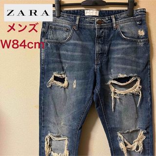 ザラ(ZARA)の【中古品】【古着】ZARA ZMDC クラッシュ　スキニーデニム(デニム/ジーンズ)