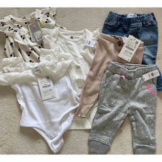 ザラキッズ(ZARA KIDS)の新品&美品7点セット(GAP、H &M、ユニクロ、ファミリア、プチバトー、(ロンパース)