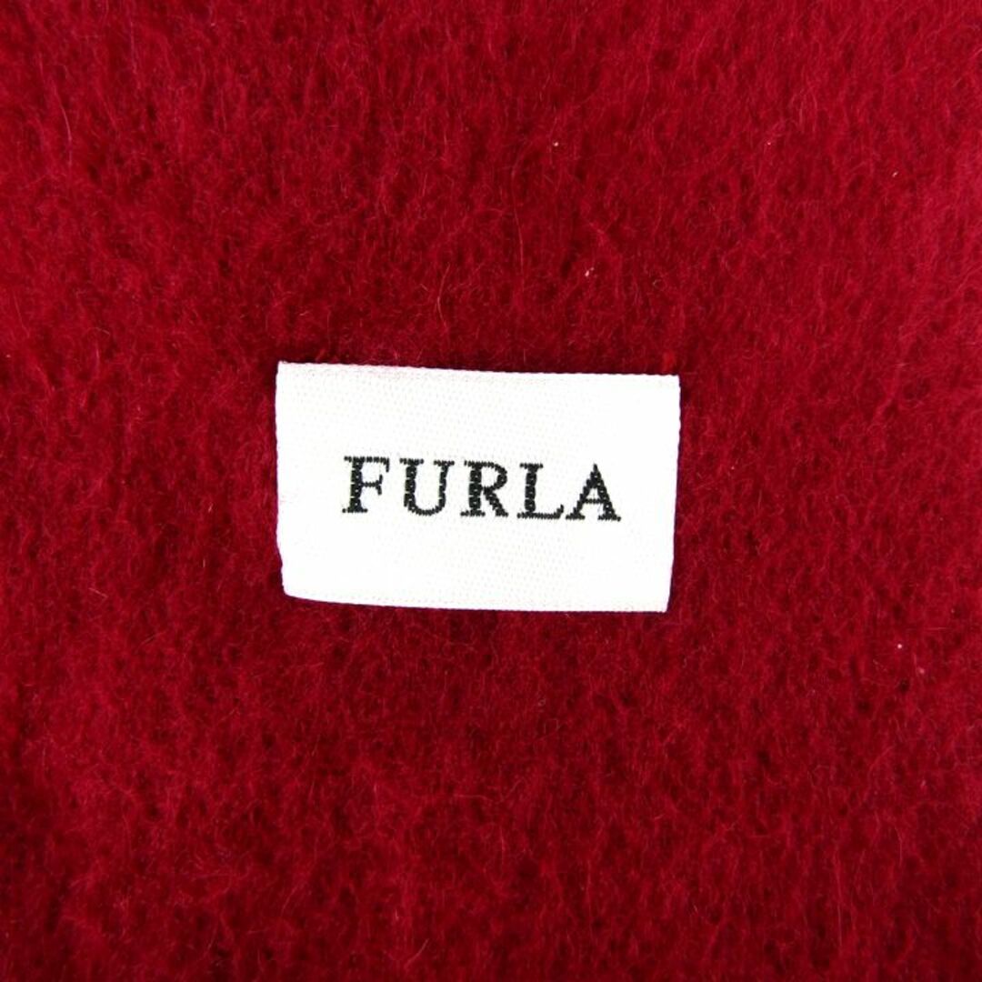 Furla(フルラ)のフルラ マフラー 無地 ロゴ刺繍 ブランド 小物 レディース ワインレッド Furla レディースのファッション小物(マフラー/ショール)の商品写真