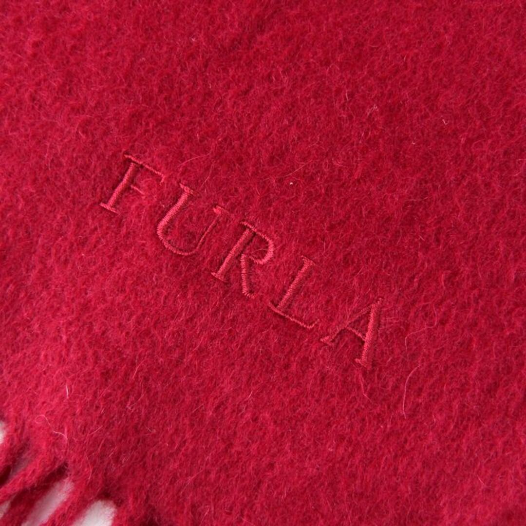 Furla(フルラ)のフルラ マフラー 無地 ロゴ刺繍 ブランド 小物 レディース ワインレッド Furla レディースのファッション小物(マフラー/ショール)の商品写真