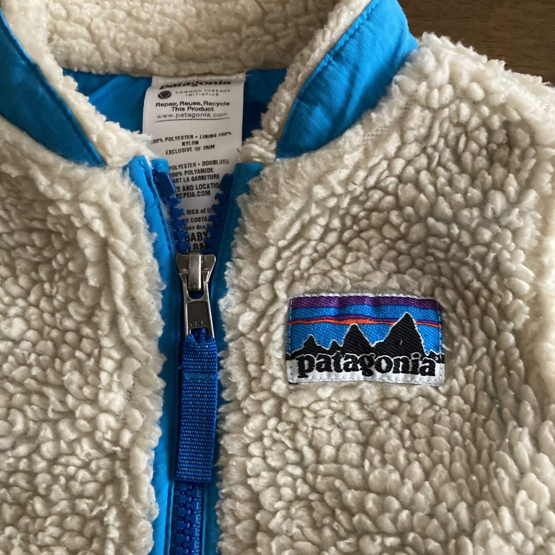 patagoniaパタゴニア6-12m ベビー レトロX ベスト ボア ブルーお返事 patagoniaパタゴニア6-12m ベビー レトロX ベスト ボア ブルーお返事