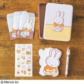 ミッフィー(miffy)のリンネル 2023年2月 付録 ミッフィー 缶BOX入りステーショナリーセット(ファッション)