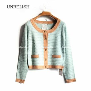 アンレリッシュ(UNRELISH)の定価6,490円【新品】アンレリッシュ★配色トリミングカーディガン(カーディガン)