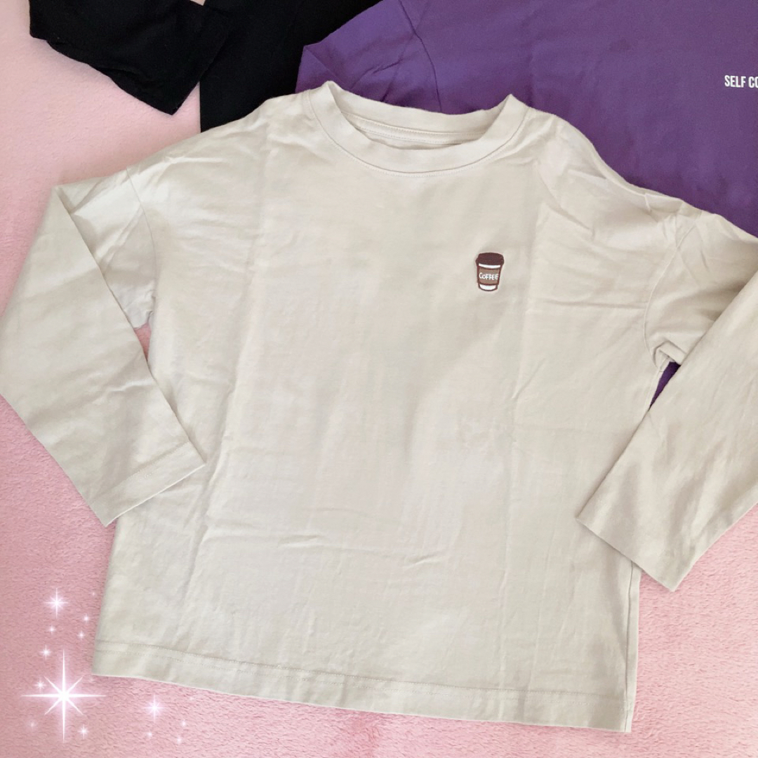 GU(ジーユー)の☆GU KIDS☆ロンＴ長袖Tシャツ３点セット☆130サイズ☆男の子☆ キッズ/ベビー/マタニティのキッズ服男の子用(90cm~)(Tシャツ/カットソー)の商品写真