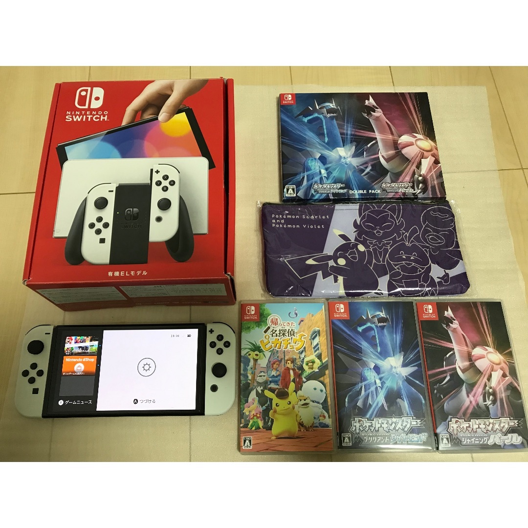 美品✨有機ELモデルSwitch本体一式＋帰って来た名探偵を含むソフト3本セットNintendo