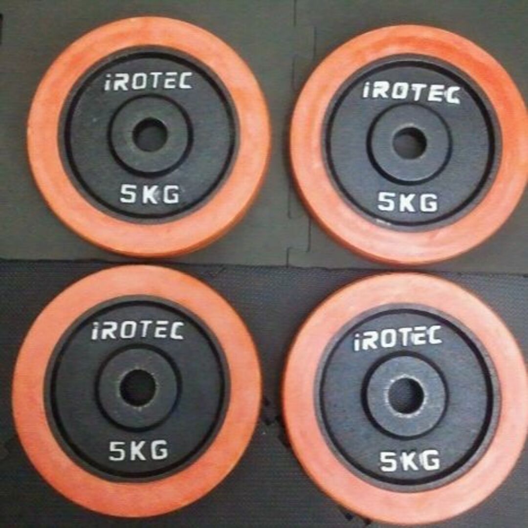 アイロテック 5kg 4枚セット プレート ラバー iROTEC ダンベル スポーツ/アウトドアのトレーニング/エクササイズ(トレーニング用品)の商品写真